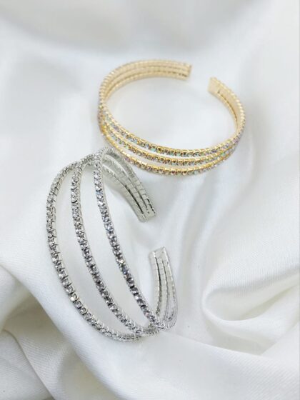 Classic China Bangle with Radiant Zarkoon Stones